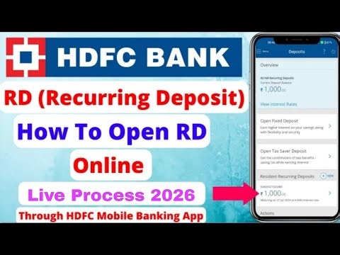 HDFC Bank RD Open Online 2026| How to open recurring deposit in HDFC Bank 2026|RD open in hdfc bank