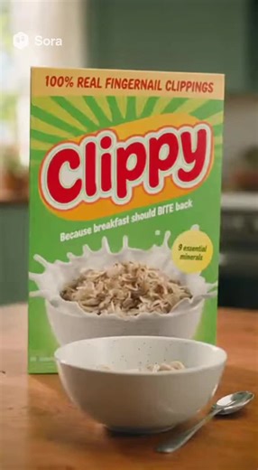 Dirty fingernail, clipping cereal