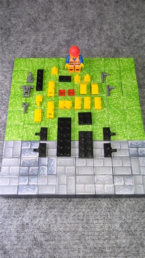 Building a Custom LEGO Drill Vehicle for Minecraft! ⚒️🧱 #Shorts #LEGO #Minecraft