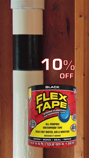 For a limited time, get 10% off Flex Tape, the super-strong waterproof tape that helps you defend against winter damage! ❄️ Available at @loweshomeimprovement | Flex Seal