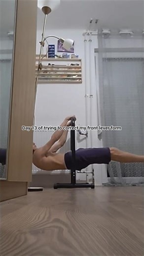 Day 13 of trying to get a clean front lever hold #calisthenics #frontlever #streetworkout