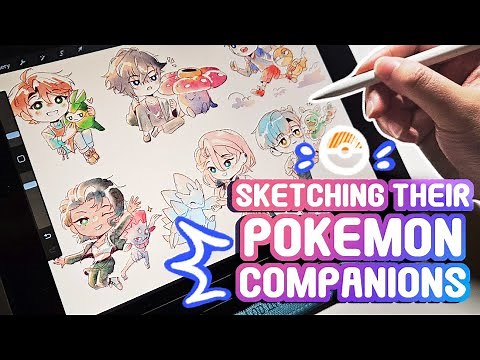 OCs and Their Pokemon Companions! | Sketch With Me!