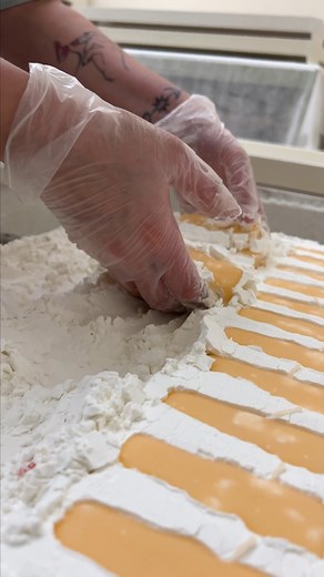 Scooping perfect orange bunnies | Hercules Candy Co