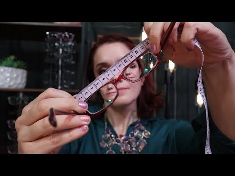 ASMR Face Measuring and Fitting for Glasses - Soft Speaking