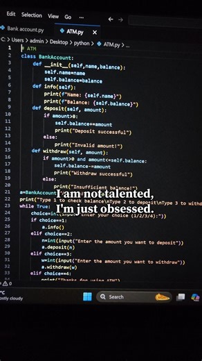 not talented just obsessed #machinelearning #python #coding #ai #skills #learning #programming