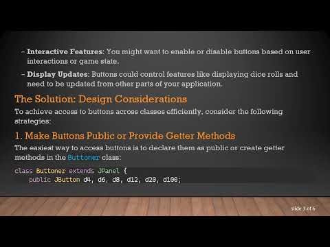 How to Access JButton Components in Different Classes in Java Swing