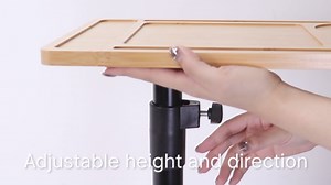 360° Rotatable Sofa Tray Table for Couch Arm - Height Adjustable End Table for Bed or Chair with Phone & Tablet Slots, TV Tray Table, Side Table Tray for Small Spaces（Black,Arc）