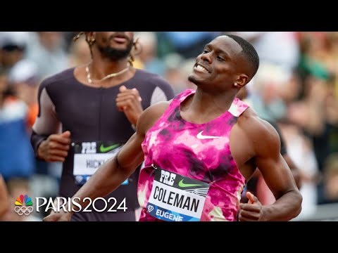 Christian Coleman holds off Ferdinand Omanyala in men's 100m at Prefontaine Classic | NBC Sports