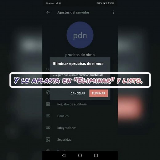 Como eliminar un servidor en DISCORD