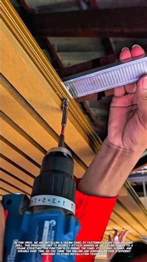 Fast Ceiling Panel Installation Using Drill | Clean & Strong Finish.