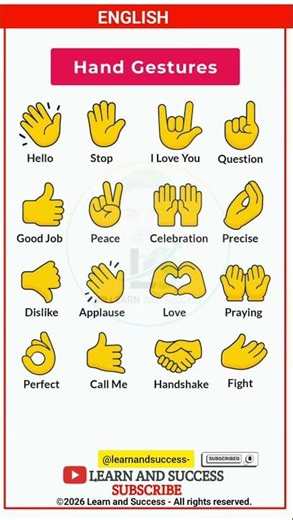 16 Hand Gestures You Need to Know! 👋 #EnglishLearning