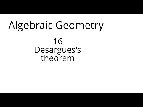 algebraic geometry 16 Desargues's theorem