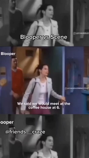 Friends craze on Instagram: "Blooper vs Scene 🤣 #friendsbloopers #friendstvshow"