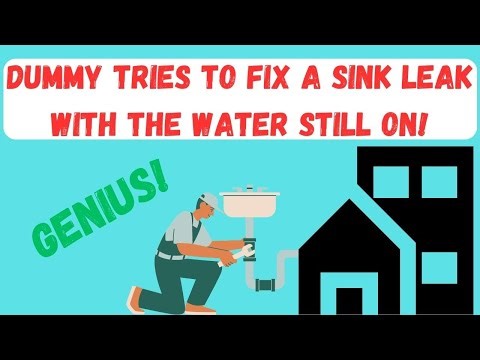 Dummy Tries to Fix a Sink Leak with the Water Still On! #slumlord