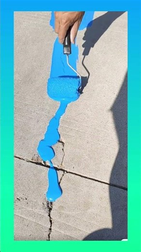 Pouring Liquid Sealant into a Concrete Crack to Repair and Prevent Further Damage #concreterepair 🔧