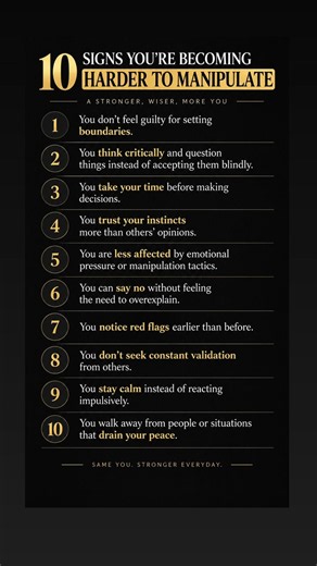 10 SIGNS YOU’RE OUTGROWING MANIPULATION 🤫 #shortsfeed #shorts