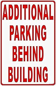 New Street Warning Plaque Wall Decor - Additional Parking Sign - Office & Outdoor Safety Aluminum Sign - 8 x 12 Inch