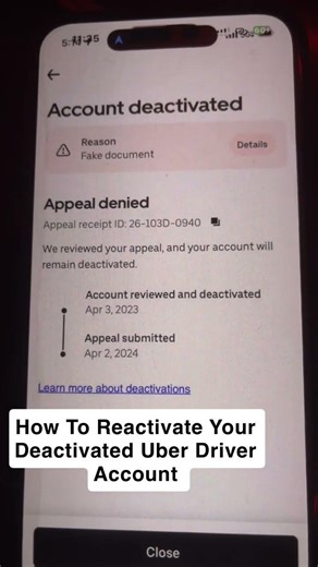 How To Reactivate Your Deactivated Uber Driver Account