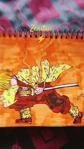 Zenitsu drawing "1st form" ⚡ #anime #demonslayer #editz #shorts