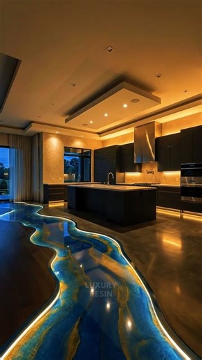 Luxury Kitchen Showcase Unified by Stunning Resin! #dreamhouse #luxuryhomes #luxurykitchens