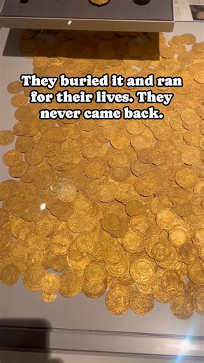 They buried it and ran for their lives. They never came back. 💰⚔️ This isn't just a pile of gold; it is a snapshot of panic. Meet the "Fishpool Hoard," the largest stash of medieval gold ever discovered in Britain. It contains 1,237 coins and rare jewelry, all hastily hidden in the ground around 1464 during the violent chaos of the Wars of the Roses. The owner, likely a desperate supporter of the Lancastrian King Henry VI fled the Battle of Hexham and buried their fortune, hoping to retrieve it