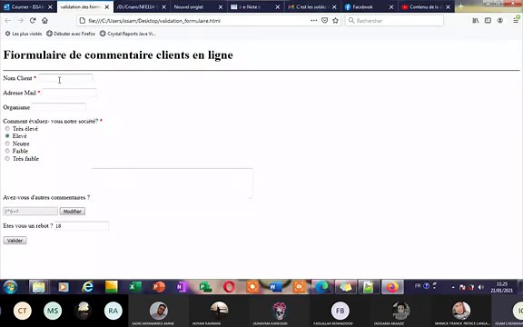 video 01 validation du formulaire en js