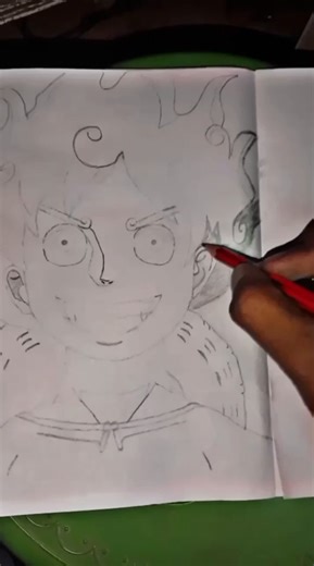 Monkey D. Luffy Gear 5 Sketch 🔥 | Insane Anime Drawing Timelapse ✏️