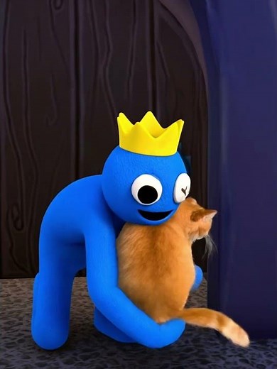 A fluffy new friend for Uncle Blue 🥰 #roblox #rainbowfriends