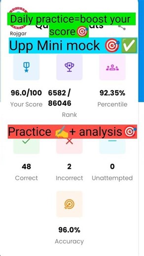 Rwa mini mock✍️daily practice se hoga score boost🎯uppolice #shortfeed #dailytest #rwamoc #mocktest 🎯