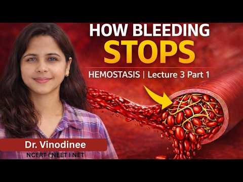 L-3 HEMOSTASIS (Blood Clotting) Part 1 Explained | How Bleeding Stops | NEET | NET | NCERT-Advanced