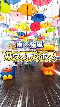 雨風の強い日の長崎ハウステンボス🌷☔️ #ハウステンボス #雨 #強風