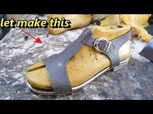 how to make sandal simplify (shoemaking tutorial )