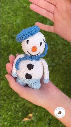 Háčkovaný sněhulák❄️Návod zdarma🌸