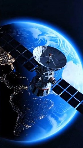 Satellite Flying Around Earth 🌍 Realistic Space Animation in 4K #satisfying