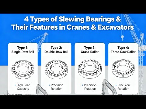 4 types slewing bearings explained #bearing #turntable #crane #excavator #mechanic #bearings