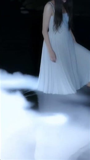 ghostly lady walking in water