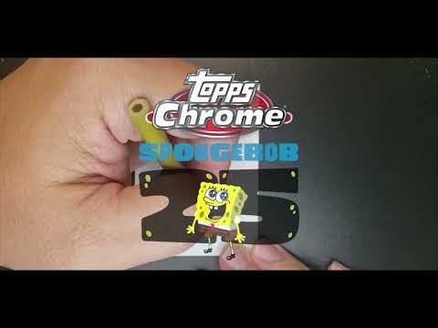 Topps Chrome Spongebob 25th Anniversary Doodlebob sketch card art drop hyperlapse
