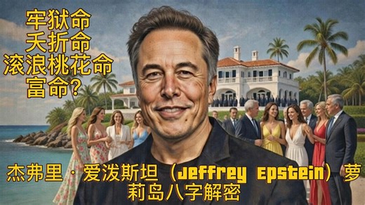 萝莉岛爱泼斯坦的八字：什么是因果，牢狱命，夭折命，滚浪桃花命，富命？取的是财官，收的是六亲