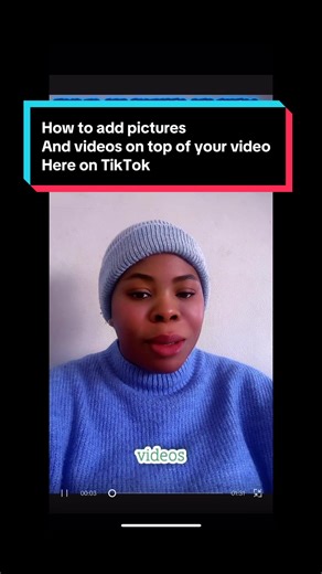 How to add pictures and videos on top of video here on TikTok #creatorsearchinsights #tiktoktips #contentcreation #tiktoktutorial