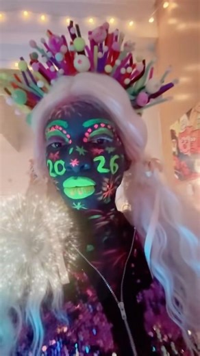 Firework Makeup Tutorial: Firework Makeup! #2026 #tutorial #makeuptutorial #glowpaint #uvlight
