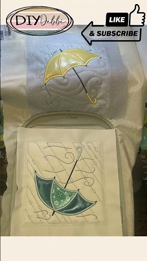 Spring Showers Quilt- Kimberbell - Machine Embroidery - See the full tutorial at DIY Debbi