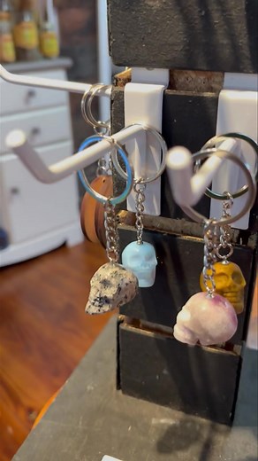 I have a limited supply of the most amazingly detailed crystal skull keychains available at The Nature Cottage! These little gems are only $6 and once they are gone….well they are gone. 💀 So don’t miss out. The store will be open noon to 5 Thursday and only noon to 4 Friday, so we can get set up down on Main Street for the trunk or treat from 6-8pm. | The Nature Cottage