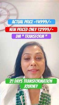 21 days Transformation Journey starting from 16th March DM-“TRANSFORM” #lifecoach #transformation