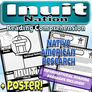 Inuit Tribe Reading Comprehension | Indigenous Peoples of North America