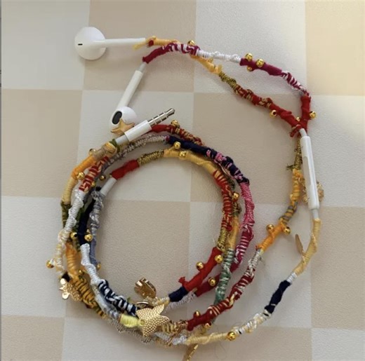 Wired Wrapped Headphones and Bedazzling - Etsy