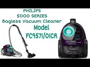 Philips Bagless Vacuum Cleaner with 1900 Watts Motor, TriActive nozzle, (Magic Purple, FC9571/01)