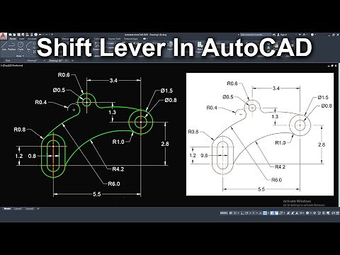 AutoCAD Shift Lever 2D Drawing Tutorial | Shift Lever 2D In AutoCAD #1