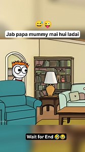 31K views · 436 reactions | Jab papa mummy mai hui ladai 藍 | Cartoon Wala | Facebook