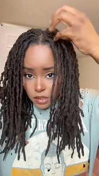 Hair wrap tutorial on locs | loc styles #locs #hairwrap