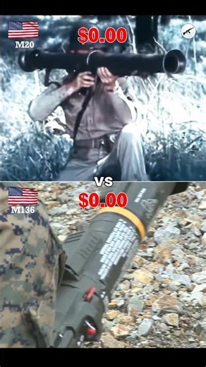 Old vs New 🇺🇸 M20 Bazooka vs M136 AT4 – American Anti-Tank Launcher Cost Comparison!